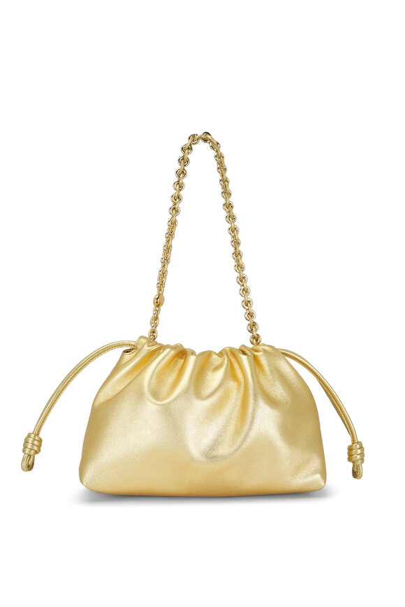 Loewe - Medium Flamenco Metallic Gold Leather Bag