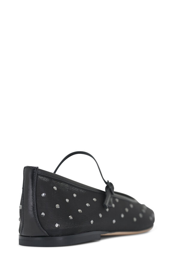 Veronica Beard - Ellie Black Crystal Mesh Flat 