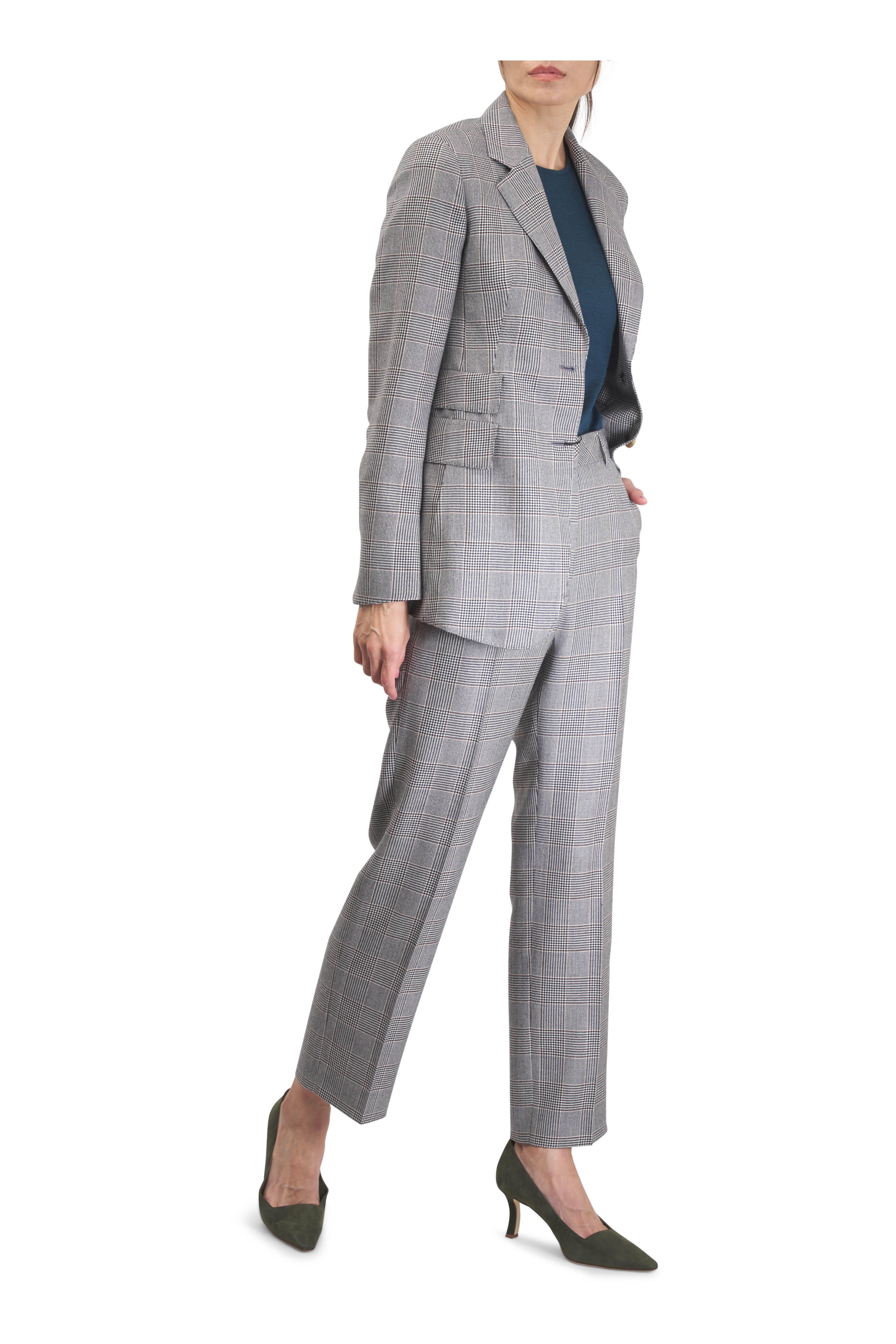 Akris - Arie Black & Cream Plaid Jacket