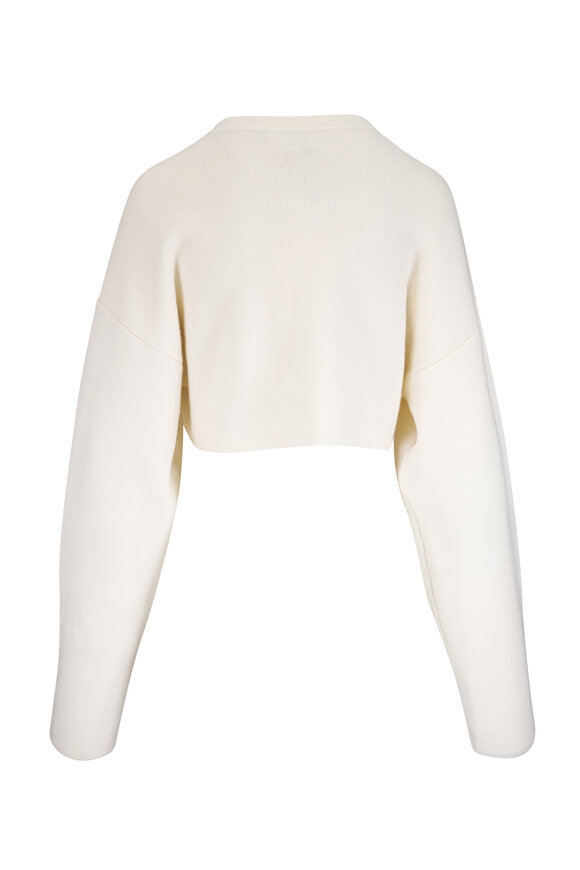 Totême Milk Wool Cropped Oversized Cardigan - view 2
