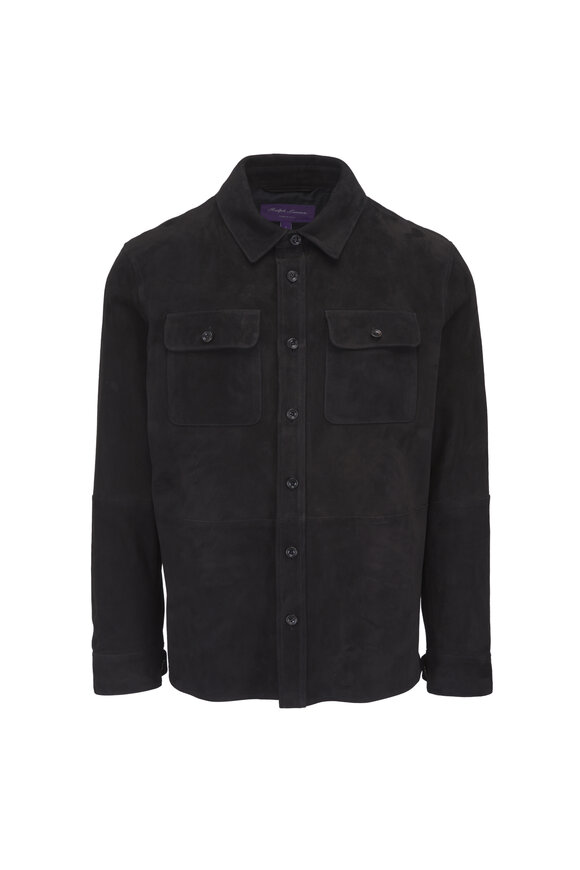 Ralph Lauren Purple Label Black Suede Jacket