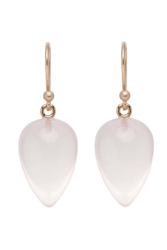 Ted Muehling Rose Quartz Acorn Earrings - view 1