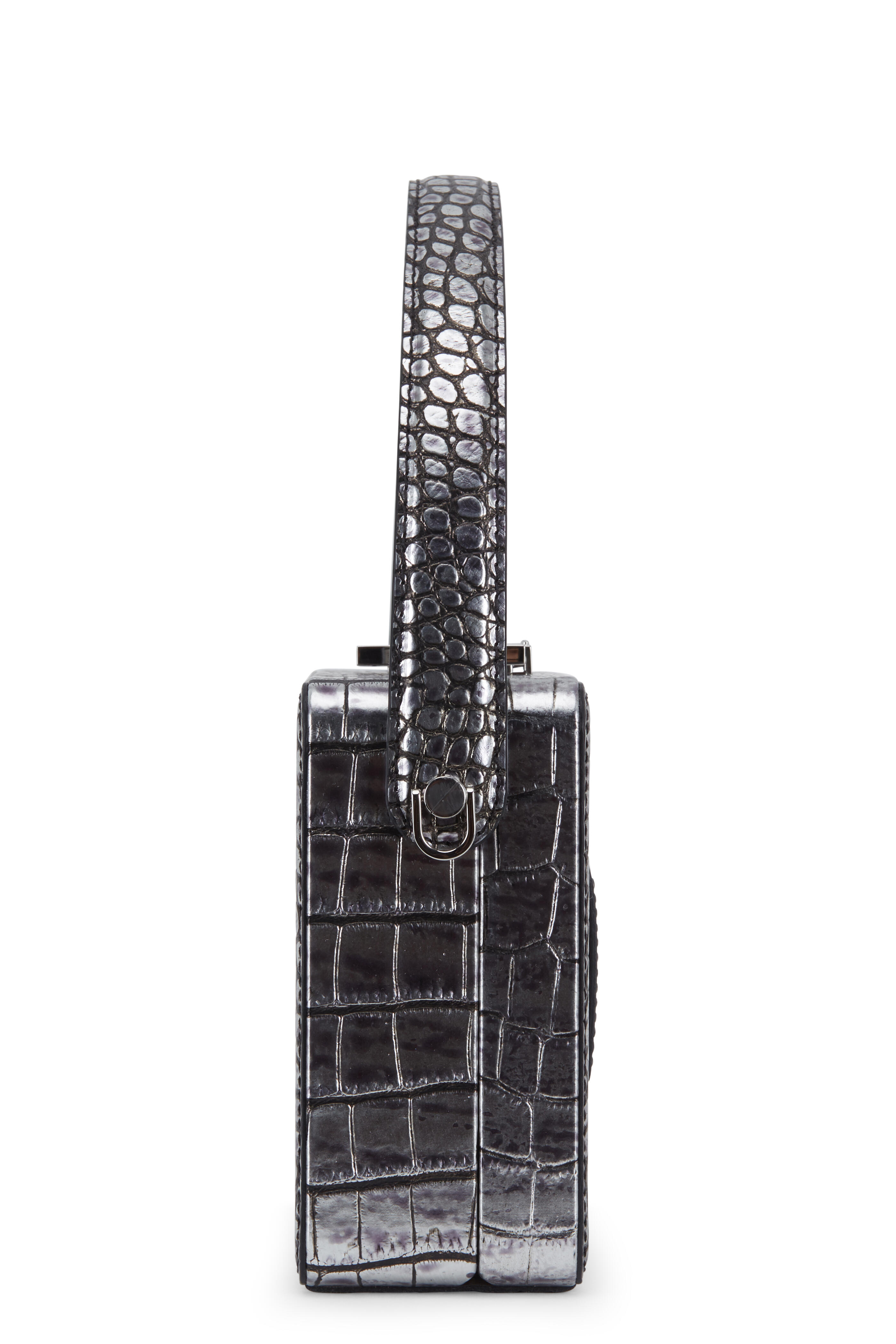 Tom Ford - Antique Silver Embossed Leather Box Bag