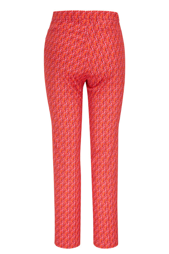 Akris Punto - Franca Pink Tropical Print Cotton Techno Pant