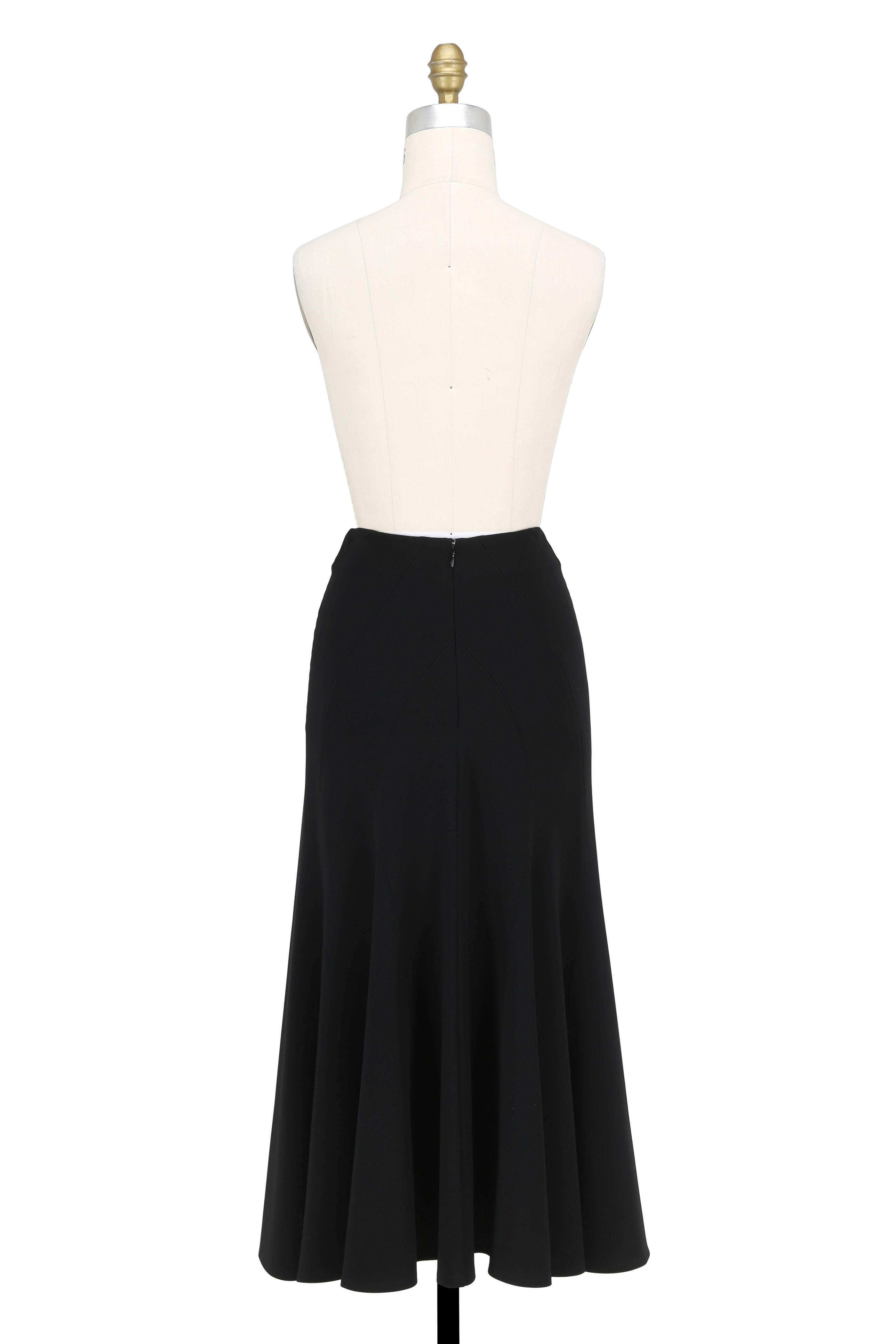 Derek Lam - Black Jersey Flared Midi Skirt