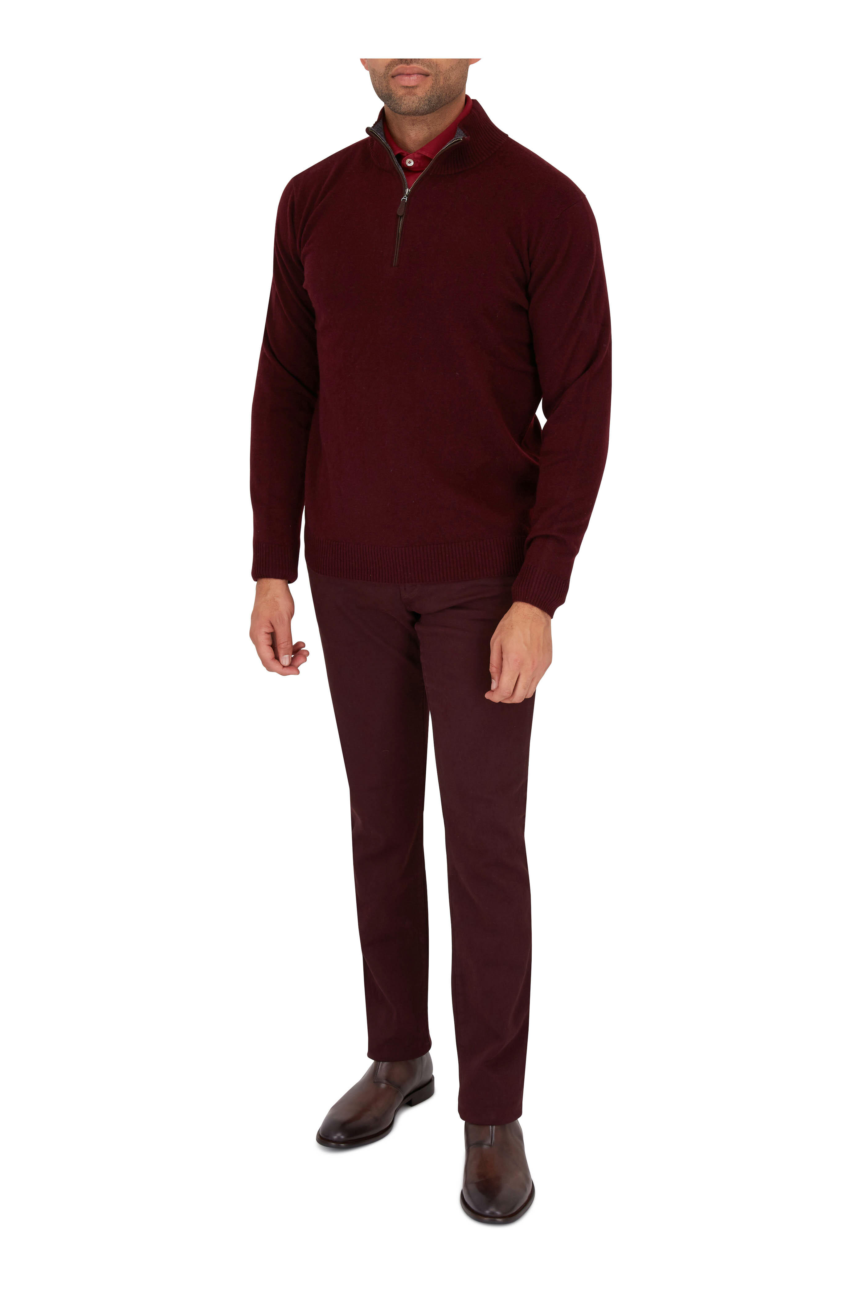 John Varvatos - NYC Wood Brown Burnished Leather Back-Zip Boot