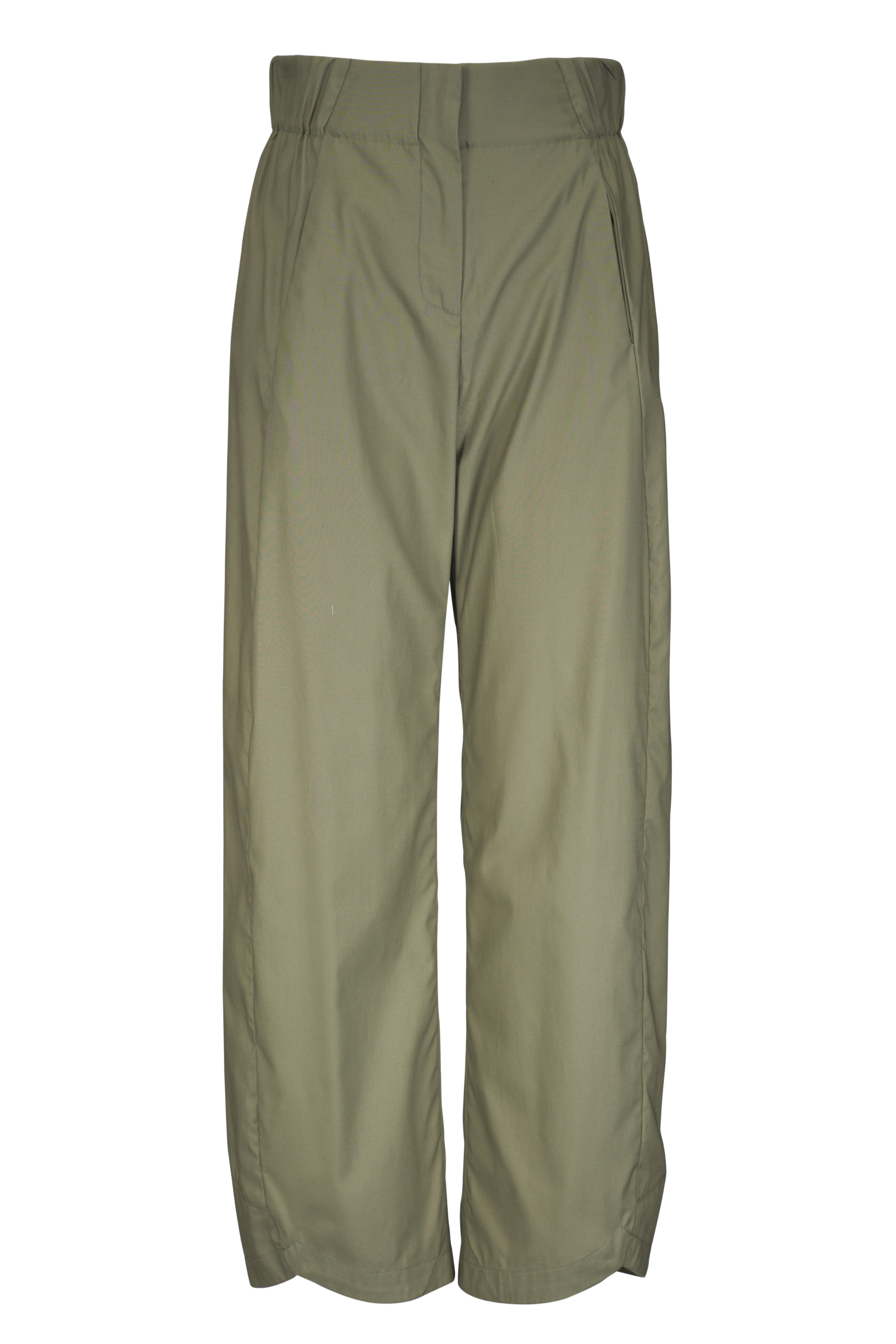 Zero + Maria Cornejo - Aissa Olive Cotton Broadcloth Cargo Pant
