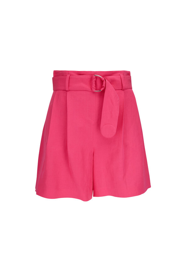 Akris Punto - Fiorellina Pink Bermuda Pleated Shorts