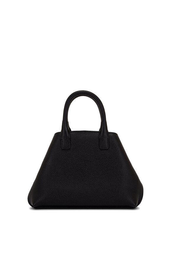 Akris - Micro Ai Messenger Black Leather Crossbody Bag 