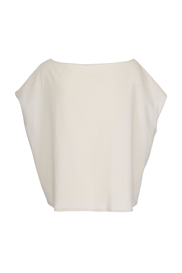 Peter Cohen - Champagne Silk Front Popover Top 