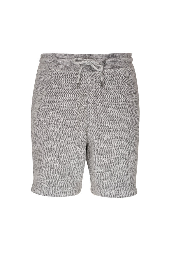 Faherty Brand Gray Shell Loop Cotton-Blend Shorts