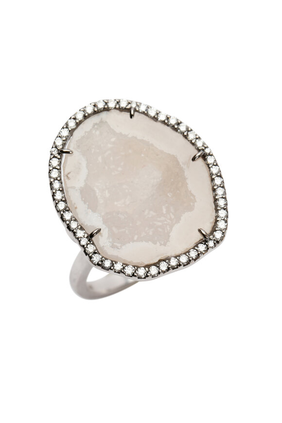 Kimberly McDonald - 18K White Gold Geode & Diamond Ring