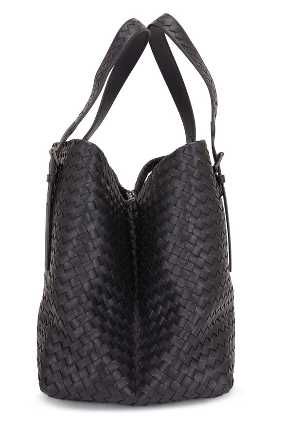 Bottega Veneta - Cesta Black Intrecciato Large Tote Bag