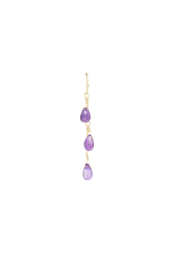 Cristina V. Amethyst Brio Bar Earrings - view 2