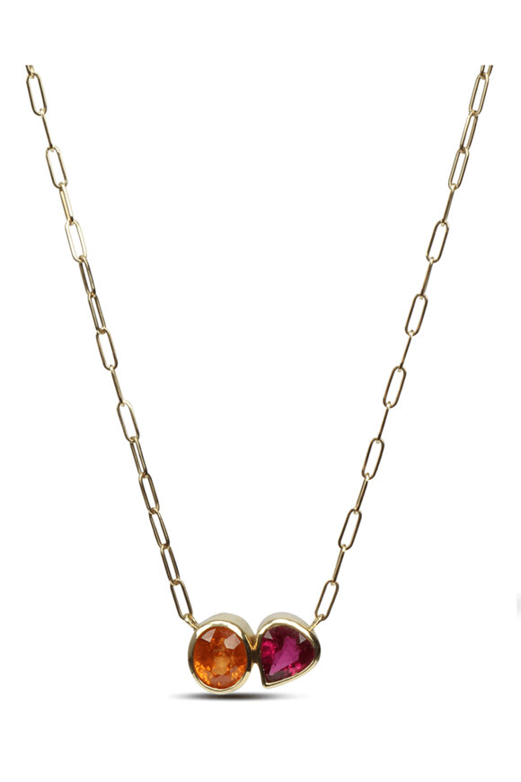 Lauren K Spessartite & Garnet Double Necklace