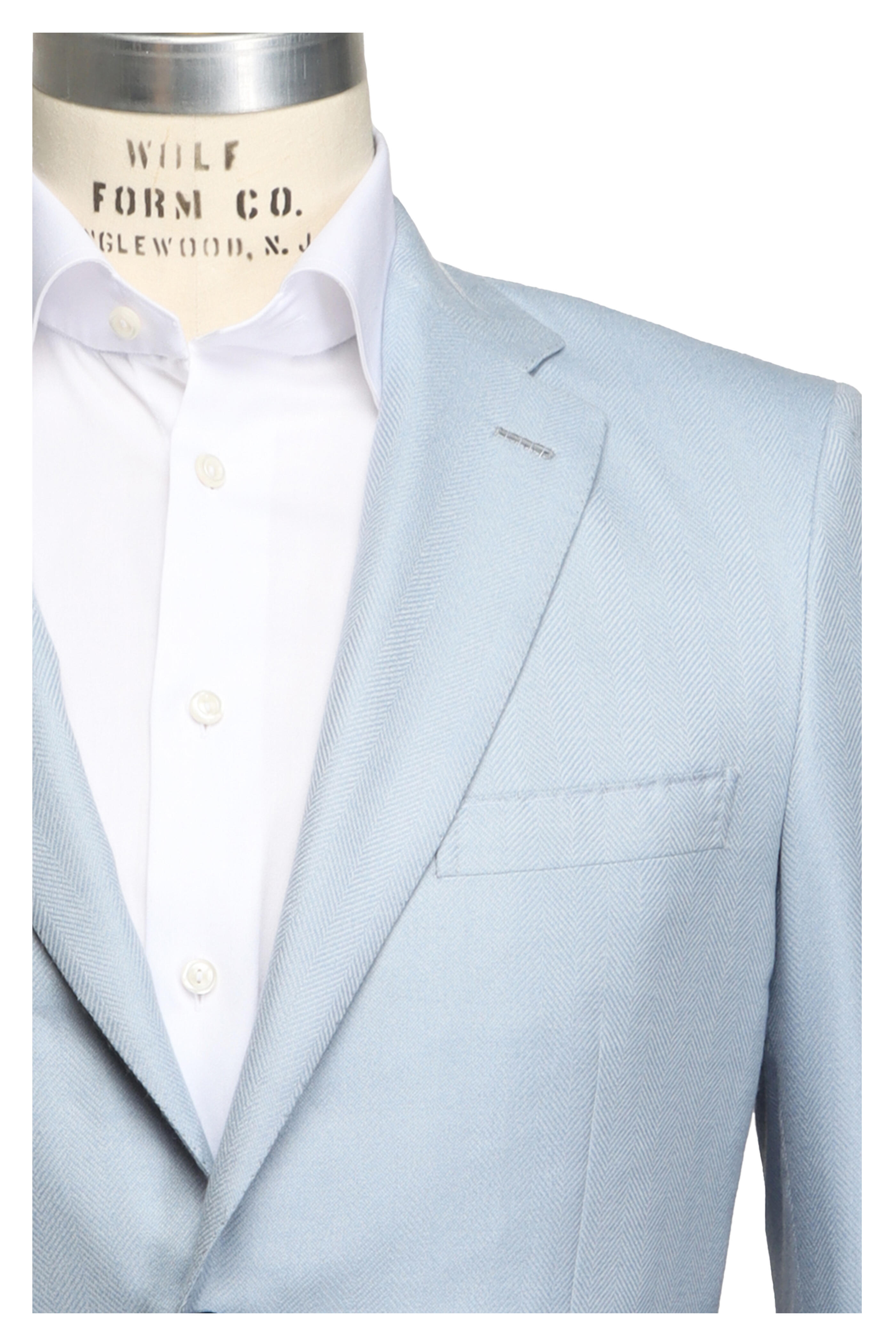 Brioni - Light Blue Herringbone Sportcoat