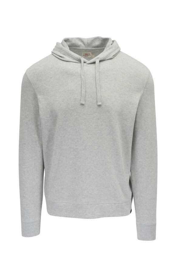 Faherty Brand Legend Fossil Gray Twill Hoodie