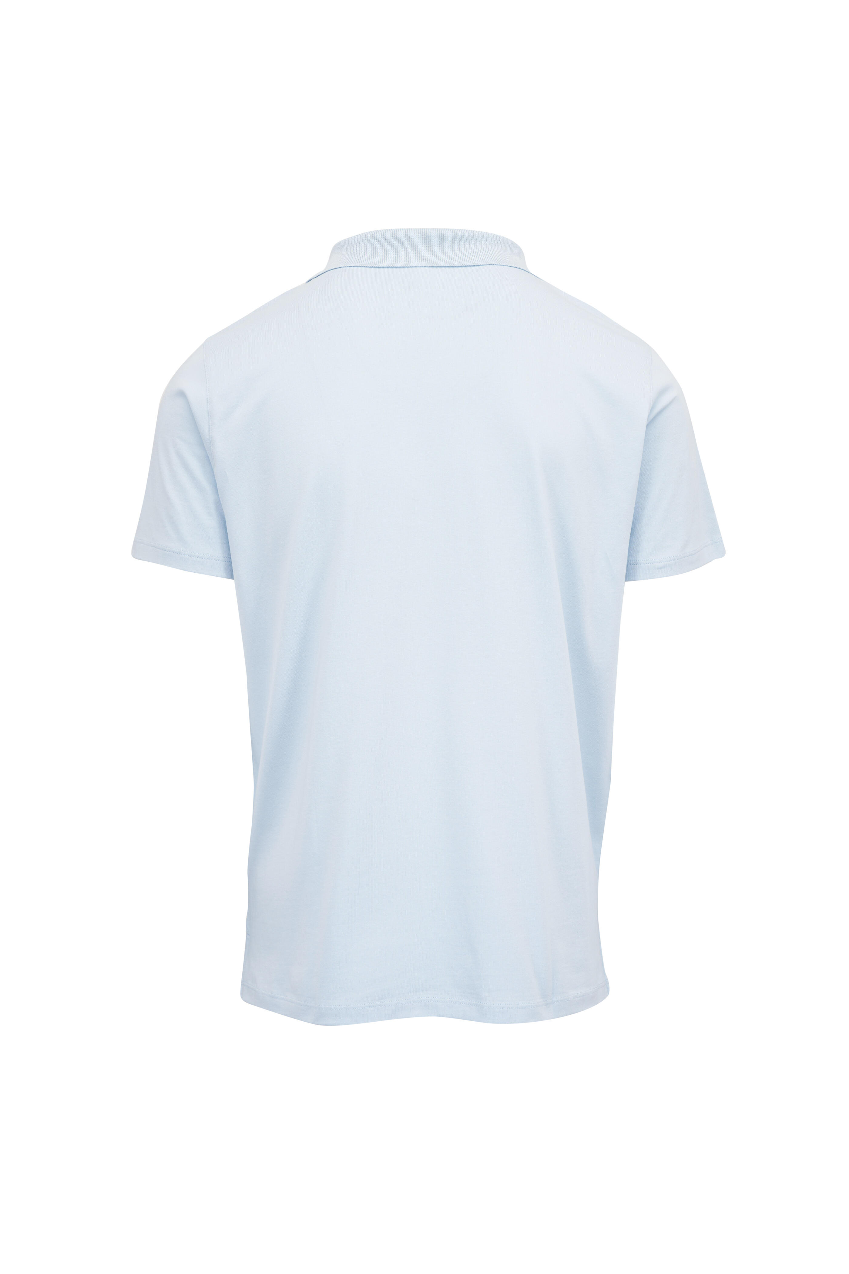 Patrick Assaraf - Light Blue & White Tipped Cotton Polo