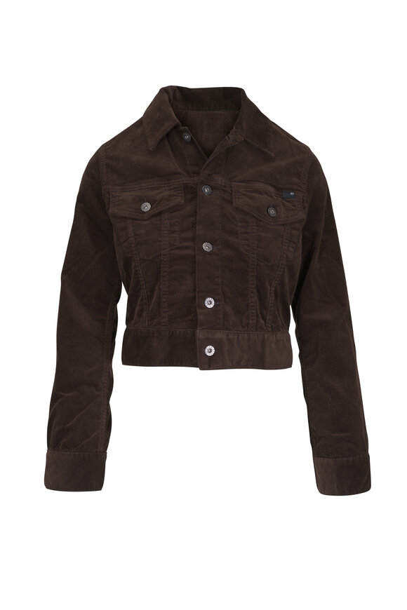 AG - Isa Rich Umber Corduroy Cropped Jacket