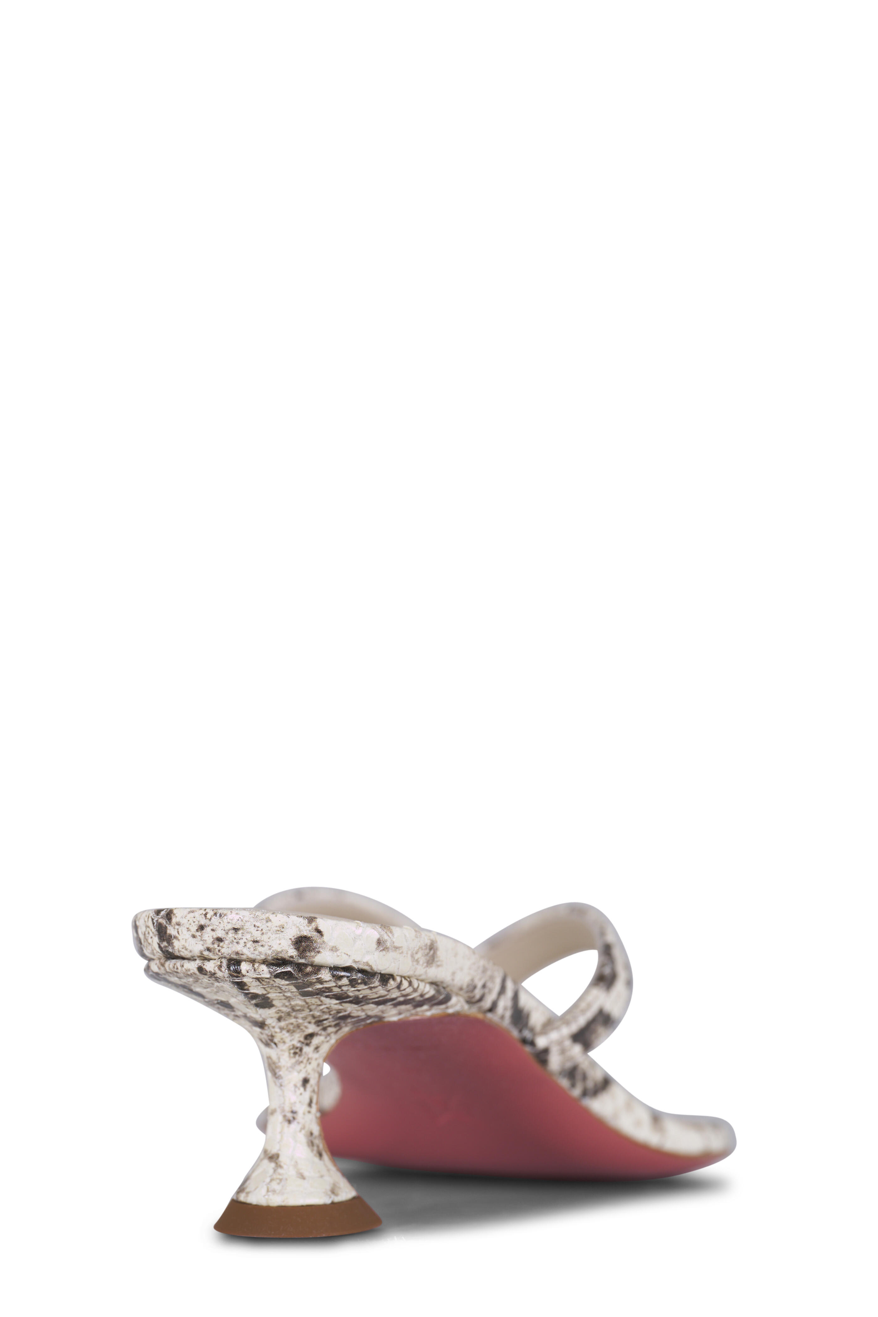 サンダル・ミュール Amina Muaddi Rih Suede And Pvc Sandals Amina Muaddi - Juliette Natural Thong Sandal, 45mm