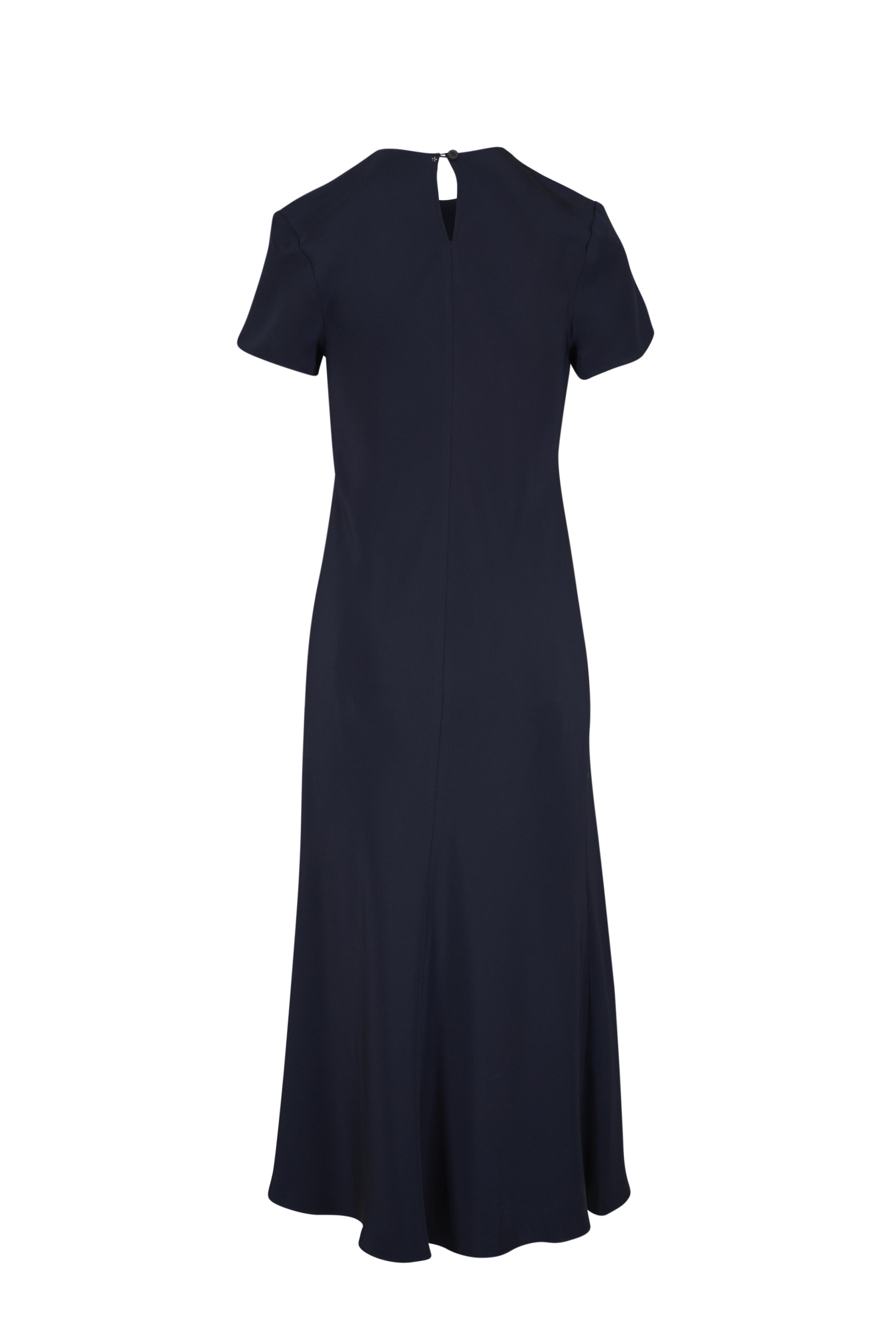 Peter Cohen - Gear Navy Blue 4-Ply Silk Shift Dress