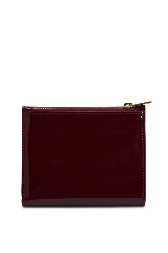 Saint Laurent - Uptown Red Patent Leather Compact Wallet