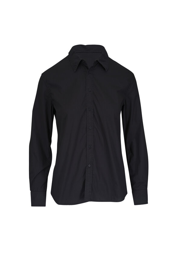 Nili Lotan Raphael Black Cotton Button Up Blouse - view 1