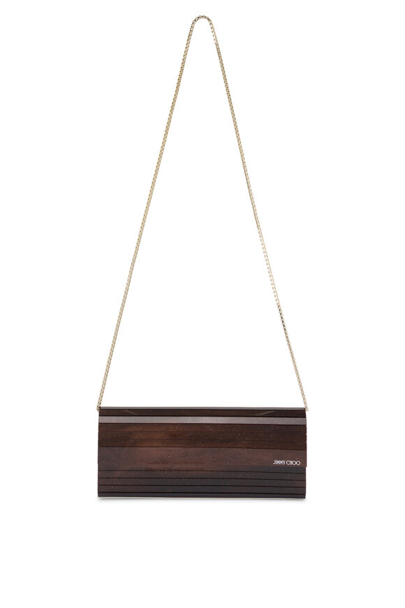 Jimmy Choo Sweetie Marble Toffee Acrylic Clutch