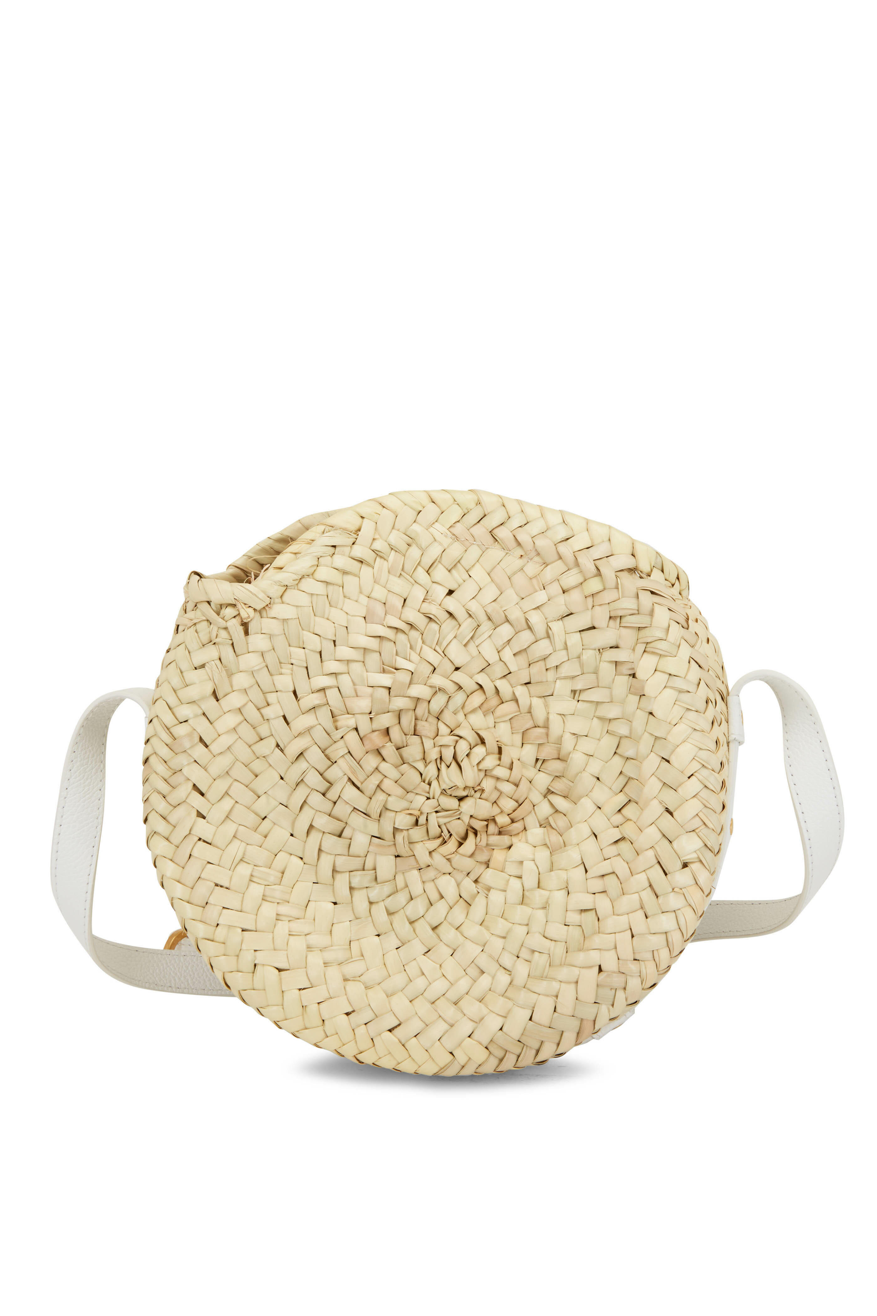 Chloã Women's Marcie White Leather & Raffia Crossbody Bag | by Mitchell Stores