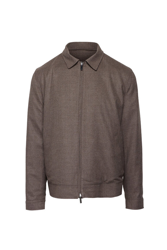 Zegna - Rust & Black Suede Reversible Bomber Jacket