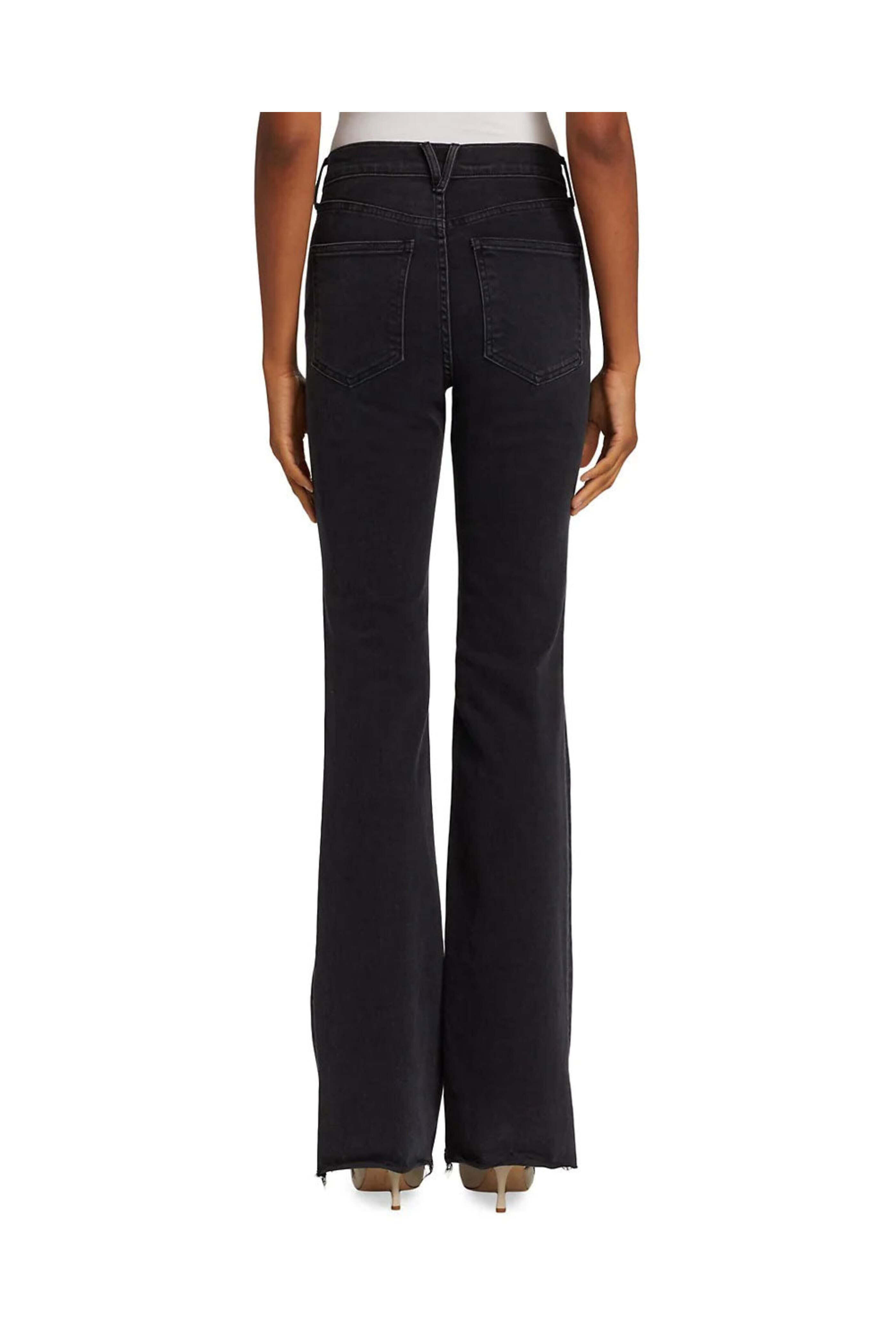Veronica Beard - Leena Raw Hem Bootcut Jean in Washed Onyx
