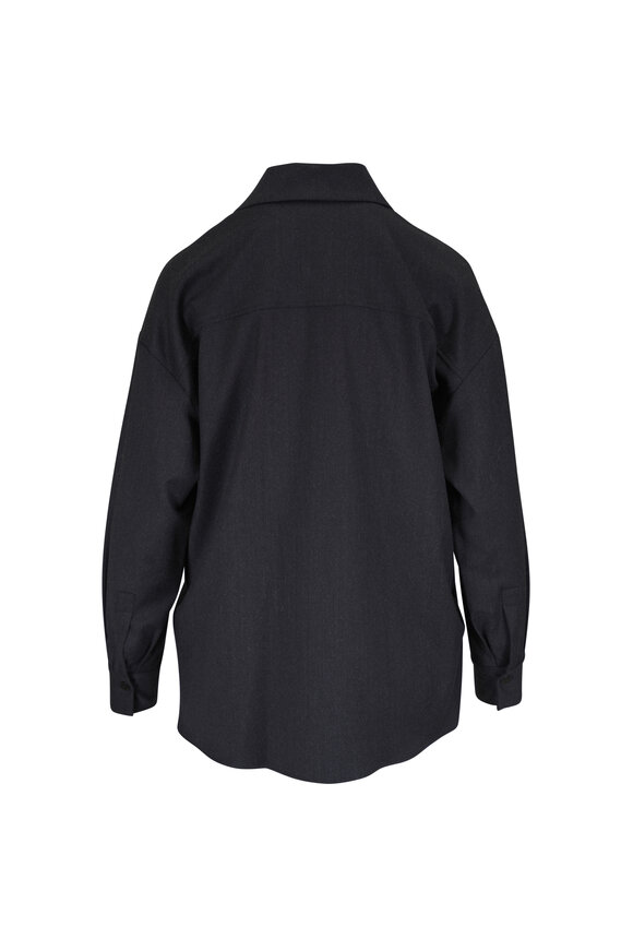 Antonelli Azalea Washed Black Button-Up Blouse - view 4