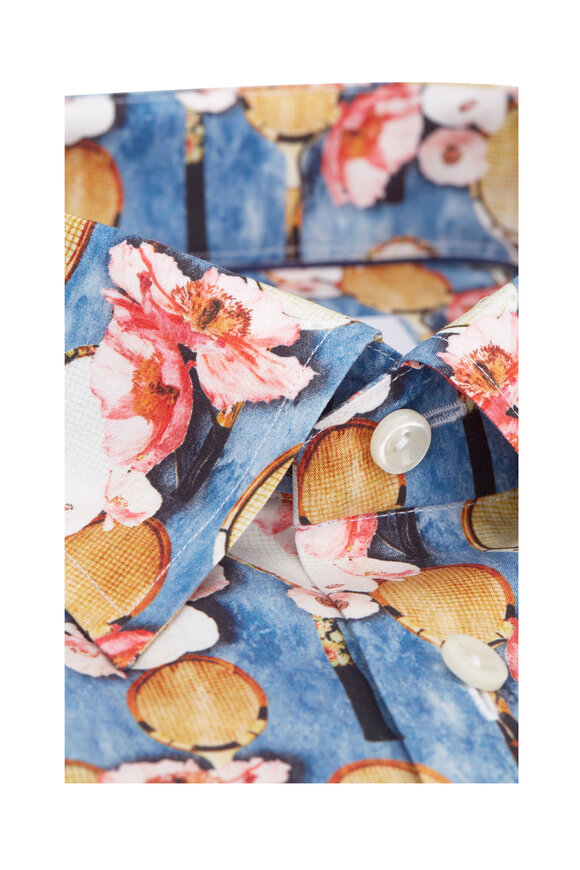 Eton - Floral & Rackets Contemporary Fit Dress Shirt