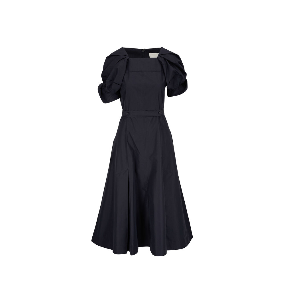 3.1 Phillip Lim - Midnight Collapsed Bloom Sleeve Belted Dress