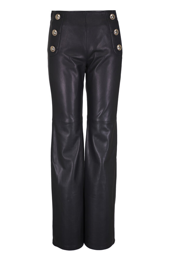 Dorothee Schumacher Sleek Statement Black Leather Pant