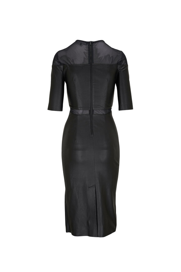 Jitrois - Molly Black Stretch Leather Dress