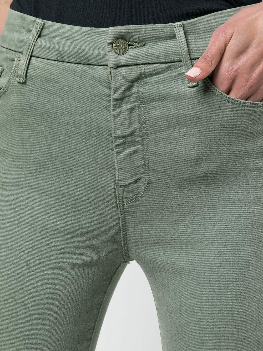 Mother - The Looker Army Green High-Rise Ankle Fray Jean