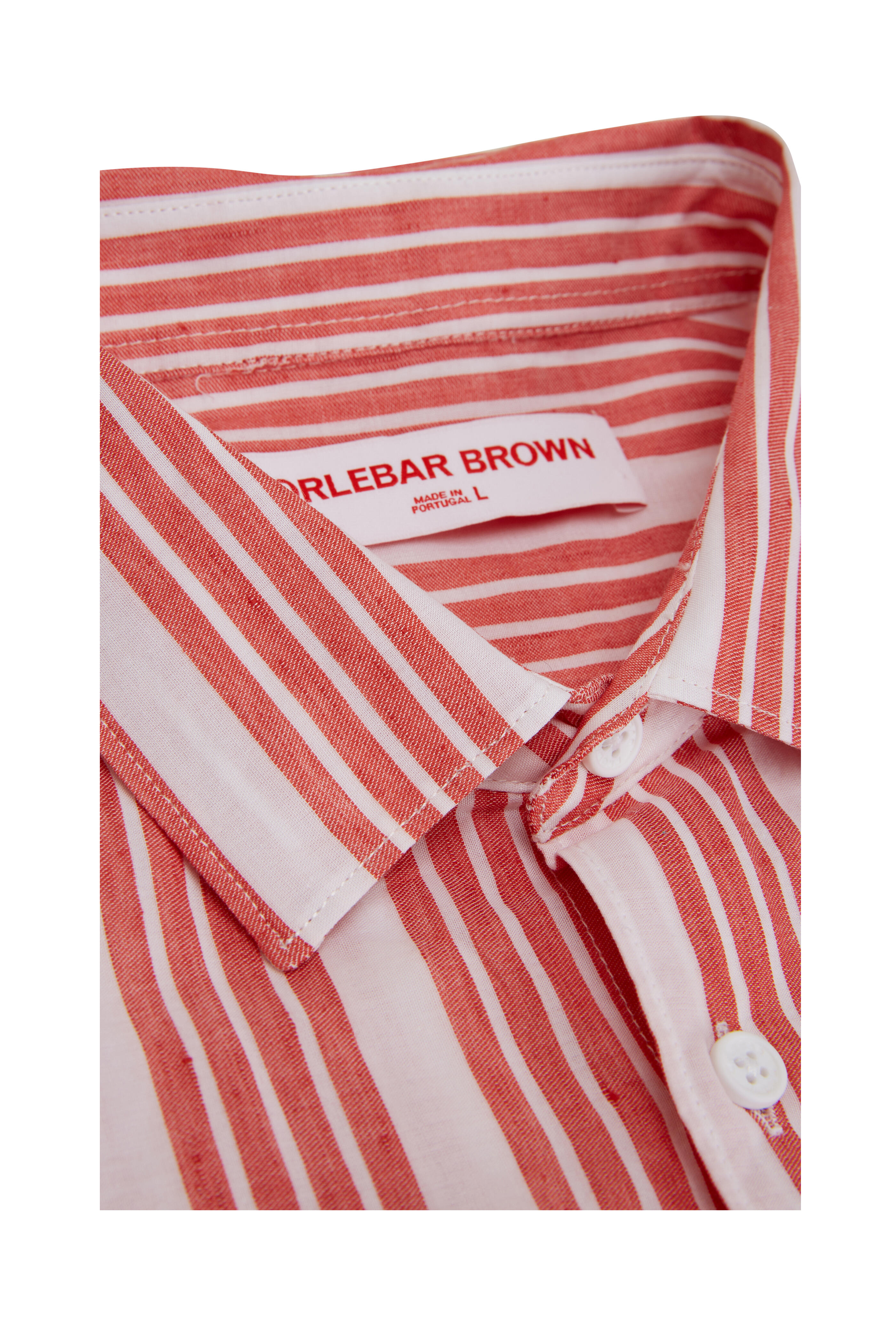 Orlebar Brown - Giles Island Stripe Rescue Red & White Shirt