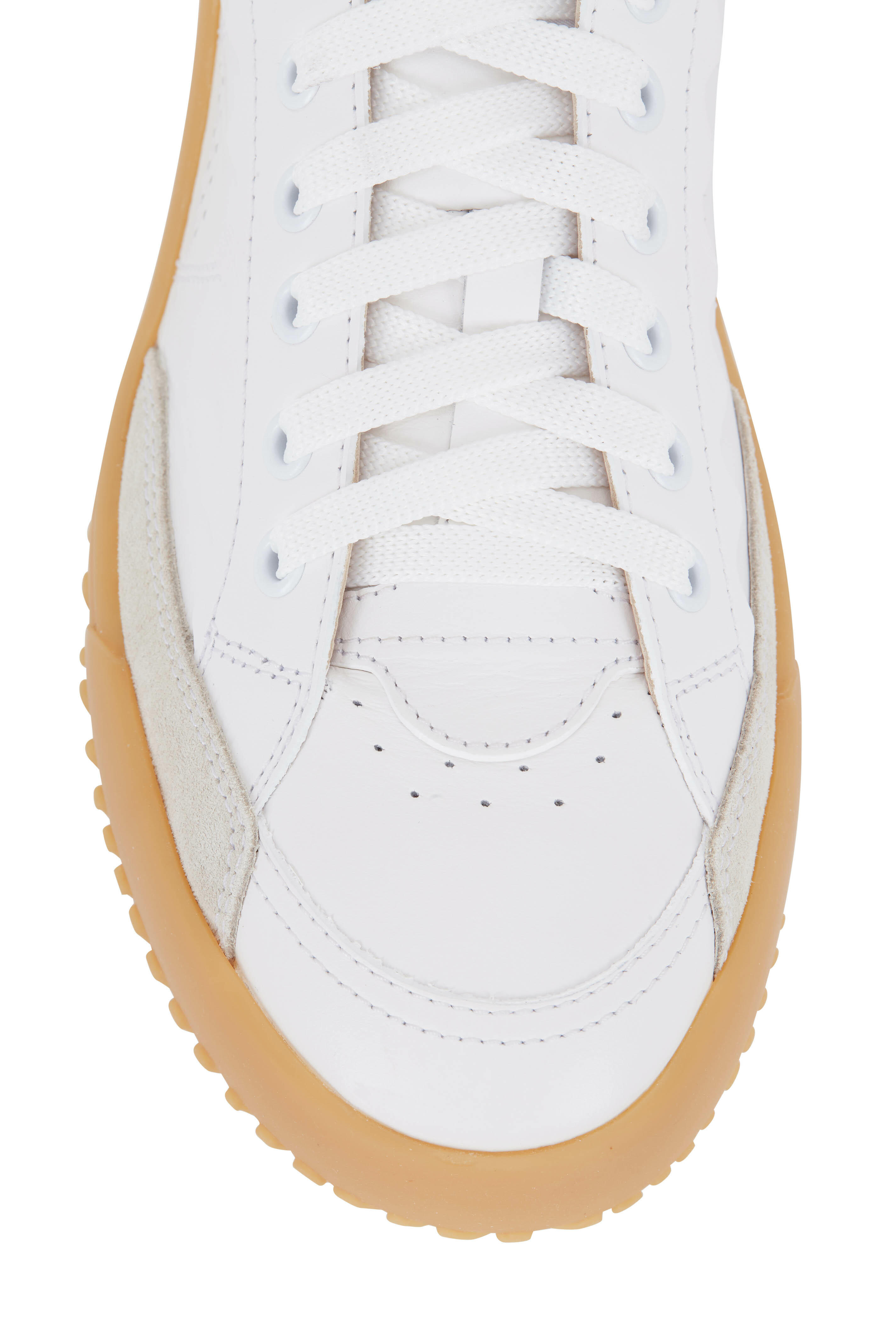 Chloé - Franckie White & Blue Smooth Calfskin Sneaker