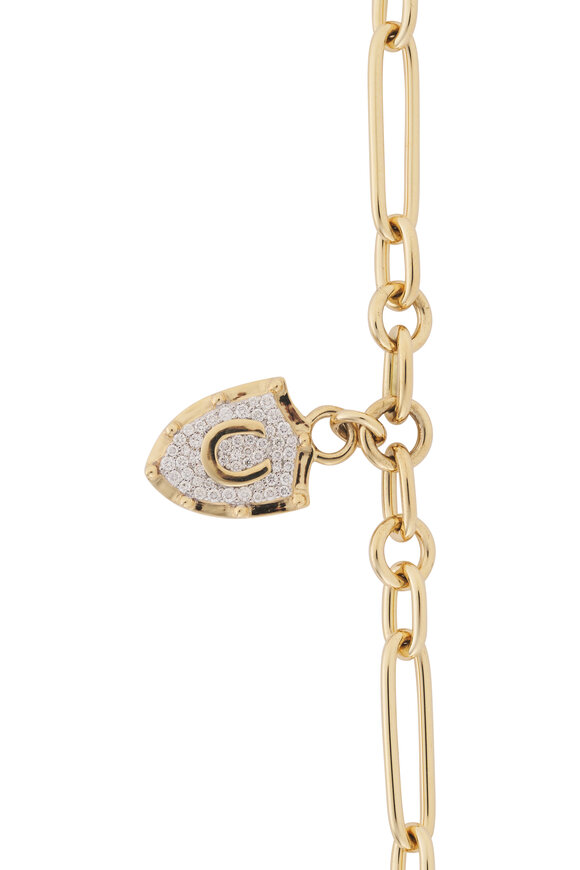 Foundrae 18k Yellow Gold Diamond Small Mixed Clip Bracelet - view 2