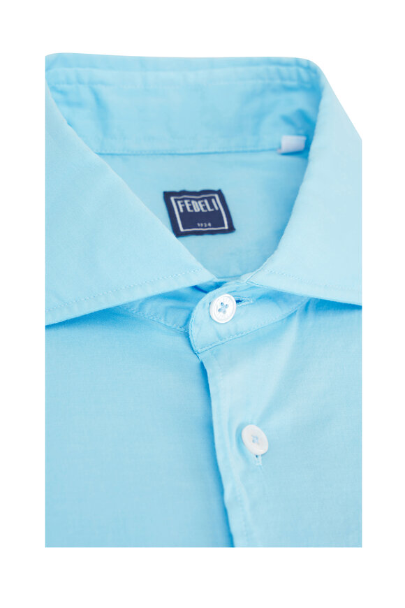 Fedeli Aqua Blue Sport Shirt - view 3