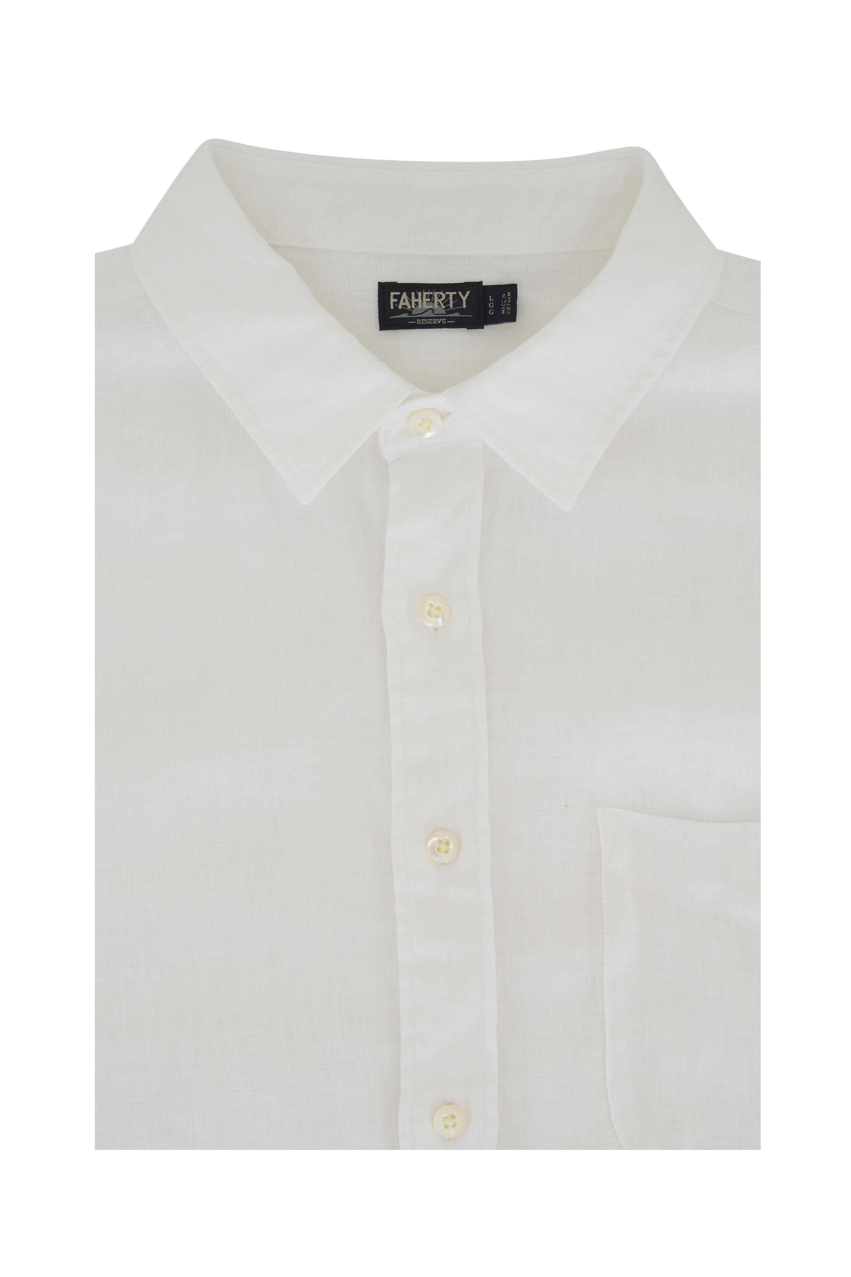 Faherty Brand - Laguna White Linen Sport Shirt