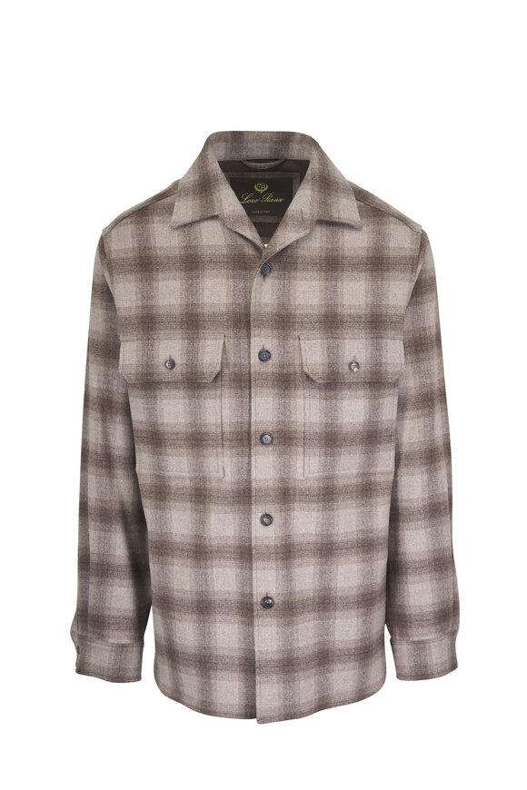 Loro Piana Brown Ambrose Wool Overshirt - view 1
