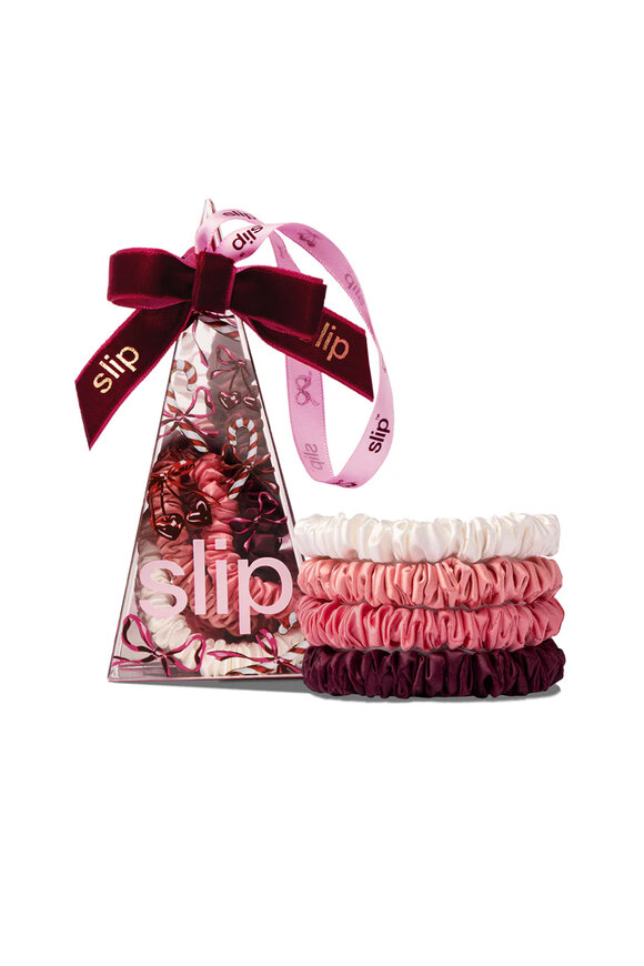 Slip Silk Candy Cane Scrunchie Ornament