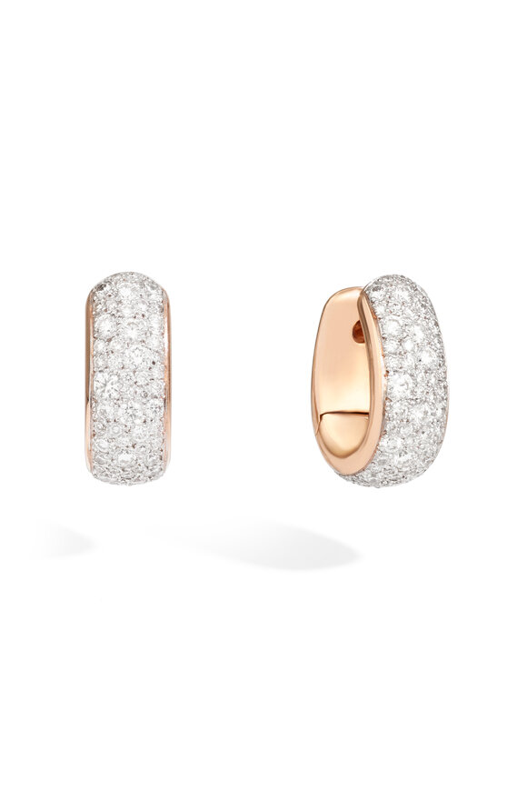 Pomellato Iconica Bold Rose Gold & Diamond Earrings