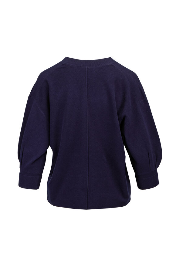 Brochu Walker Nessa Vee Navy Blue Sweater - view 2