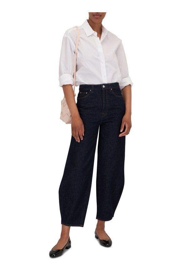 Nili Lotan - Yorke White Lightweight Poplin Shirt