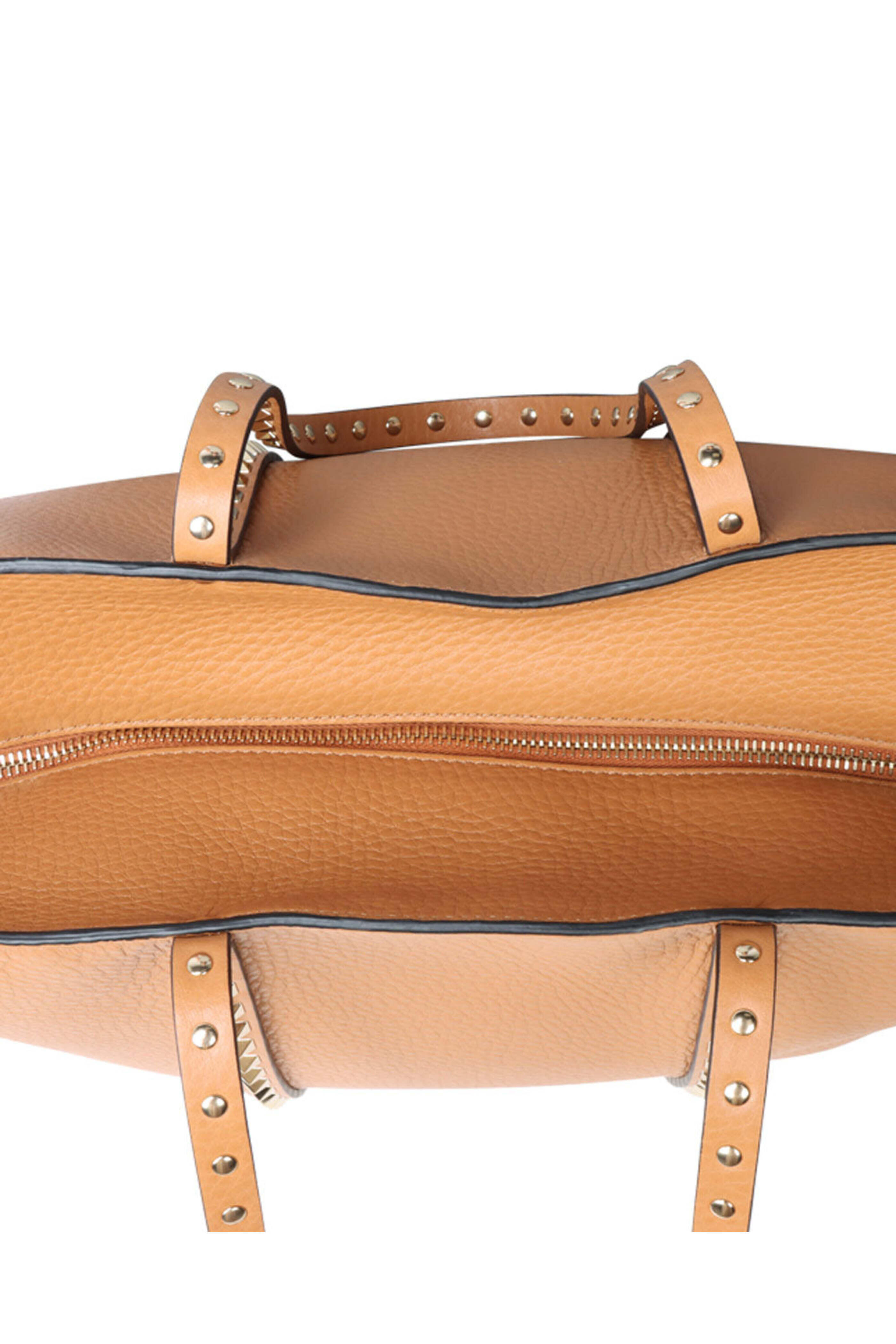 Valentino Garavani - Rockstud Leather Tote in Almond Beige