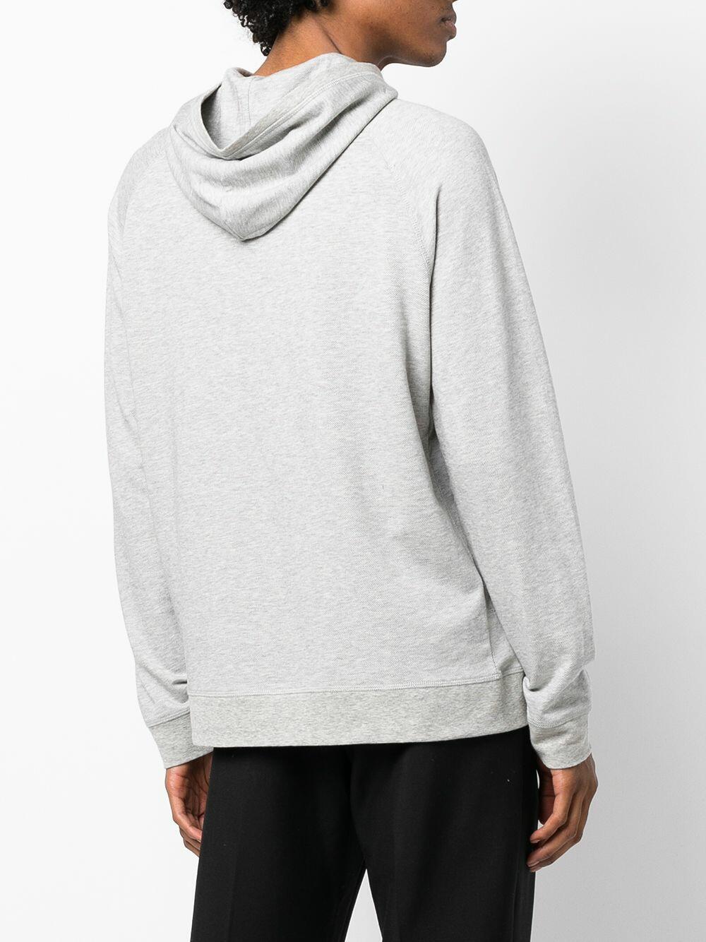 Vince - Gray Twill Cotton Hoodie