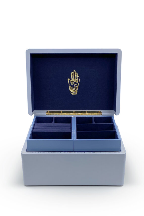 Trove Evening Blue Trunk Jewelry Box - view 5